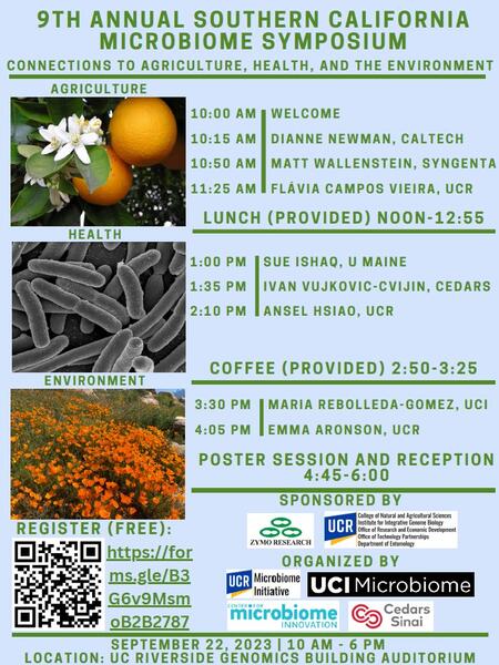 9th Annual Southern California Microbiome Symposium Flyer - September 22, 2023