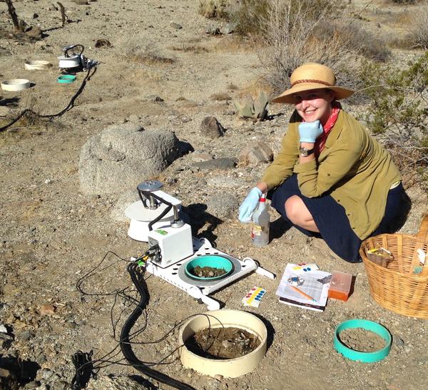 Hannah Shulman conducting field work